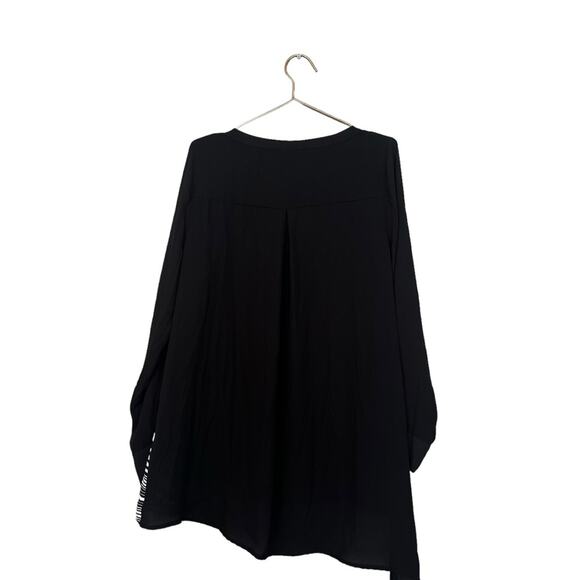 Lane Bryant Striped Asymmetrical Tunic Top - Size 14/16 - Picture 3 of 6